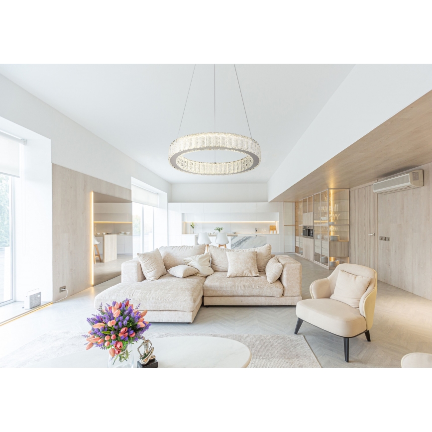 Globo - LED Prigušivi luster na sajli LED/50W/230V 2700-6000K pr. 50 cm + daljinski upravljač