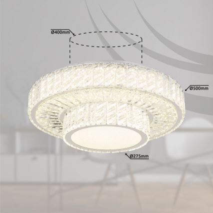 Globo - LED Prigušiva stropna svjetiljka LED/50W/230V 2700-6000K pr. 50 cm + daljinski upravljač