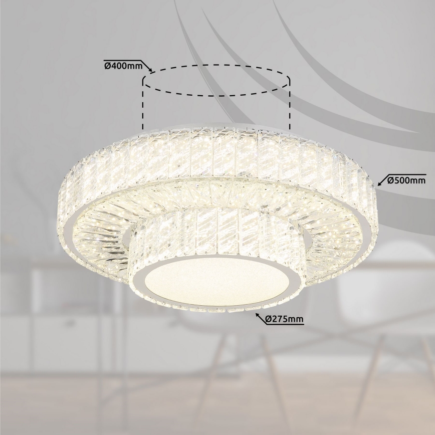 Globo - LED Prigušiva stropna svjetiljka LED/50W/230V 2700-6000K pr. 50 cm + daljinski upravljač
