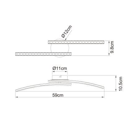 Globo - LED Ugradbeni luster za kupaonicu 2xLED/6W/230V IP44