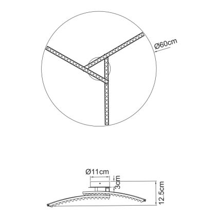 Globo - LED Ugradbeni luster za kupaonicu 3xLED/6W/230V IP44