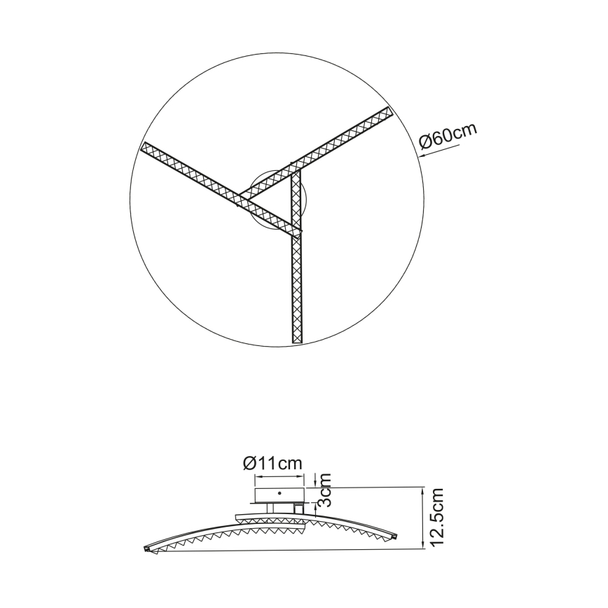 Globo - LED Ugradbeni luster za kupaonicu 3xLED/6W/230V IP44