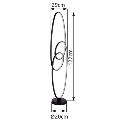Globo - LED Podna lampa LED/39W/230V 2700/4000/6500K