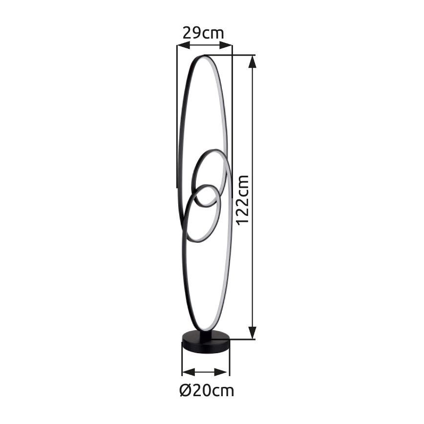 Globo - LED Stajaća lampa LED/39W/230V 2700/4000/6500K