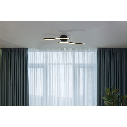Globo - LED Nadgradni luster LED/12W/230V 3000K crna