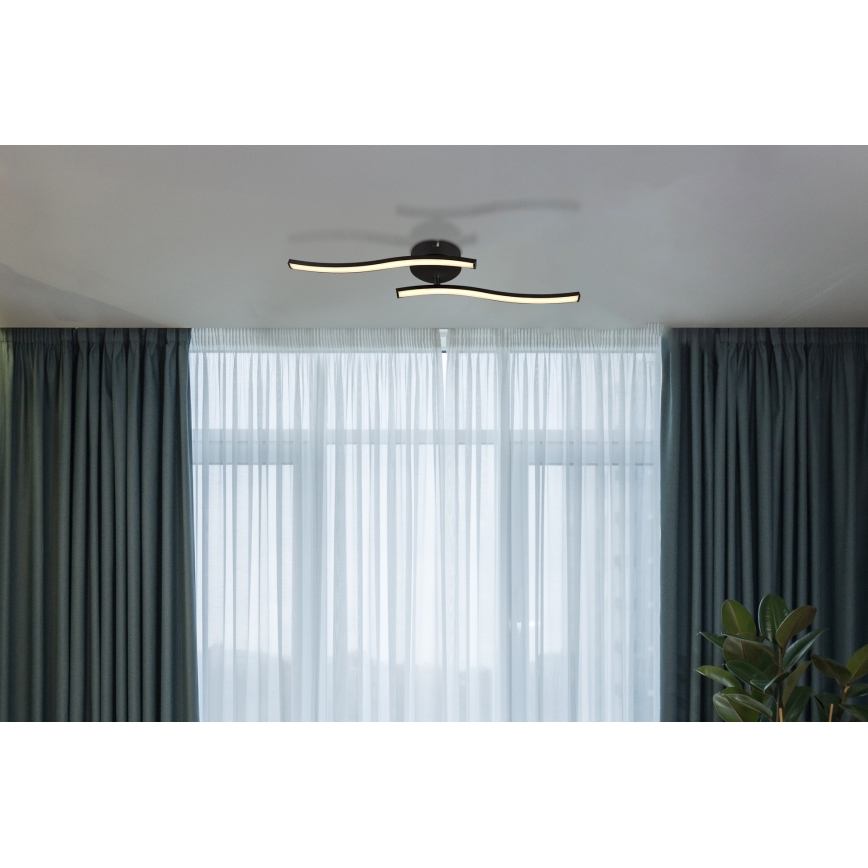 Globo - LED Nadgradni luster LED/12W/230V 3000K crna