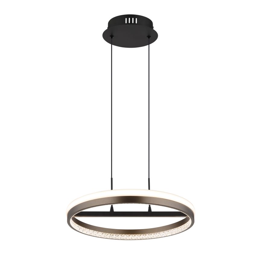 Globo - LED Luster na sajli LED/40W/230V 3000/4000/6000K pr. 39,7 cm smeđa