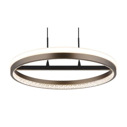 Globo - LED Luster na sajli LED/40W/230V 3000/4000/6000K pr. 39,7 cm smeđa