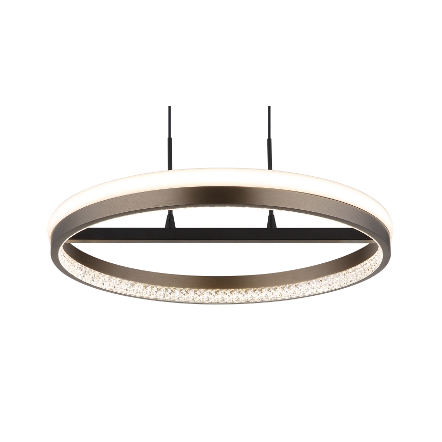 Globo - LED Luster na sajli LED/40W/230V 3000/4000/6000K pr. 39,7 cm smeđa