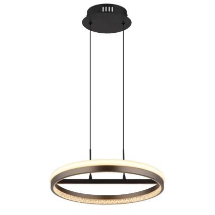 Globo - LED Luster na sajli LED/40W/230V 3000/4000/6000K pr. 39,7 cm smeđa