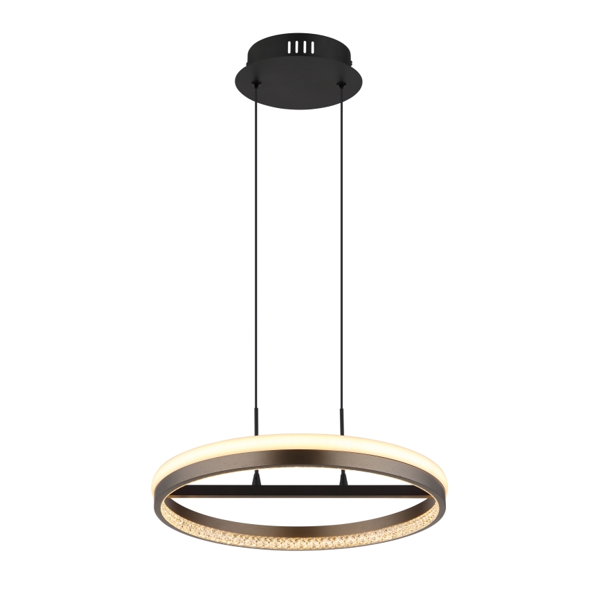 Globo - LED Luster na sajli LED/40W/230V 3000/4000/6000K pr. 39,7 cm smeđa