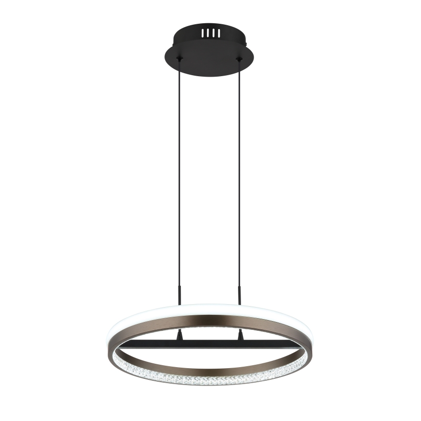 Globo - LED Luster na sajli LED/40W/230V 3000/4000/6000K pr. 39,7 cm smeđa