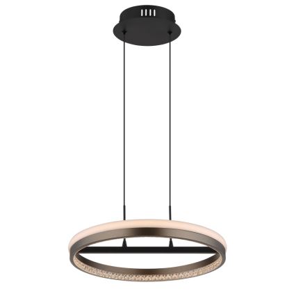 Globo - LED Luster na sajli LED/40W/230V 3000/4000/6000K pr. 39,7 cm smeđa