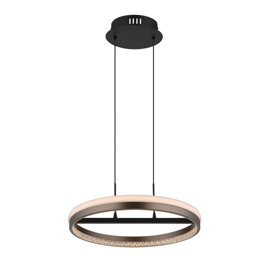 Globo - LED Luster na sajli LED/40W/230V 3000/4000/6000K pr. 39,7 cm smeđa