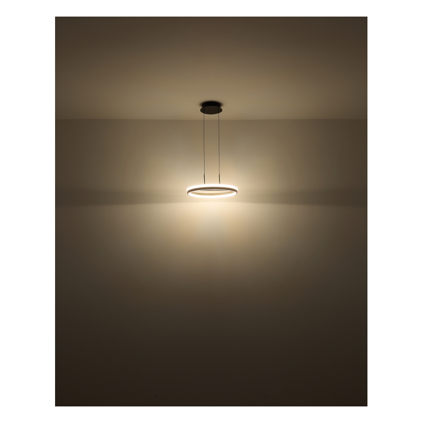 Globo - LED Luster na sajli LED/40W/230V 3000/4000/6000K pr. 39,7 cm smeđa