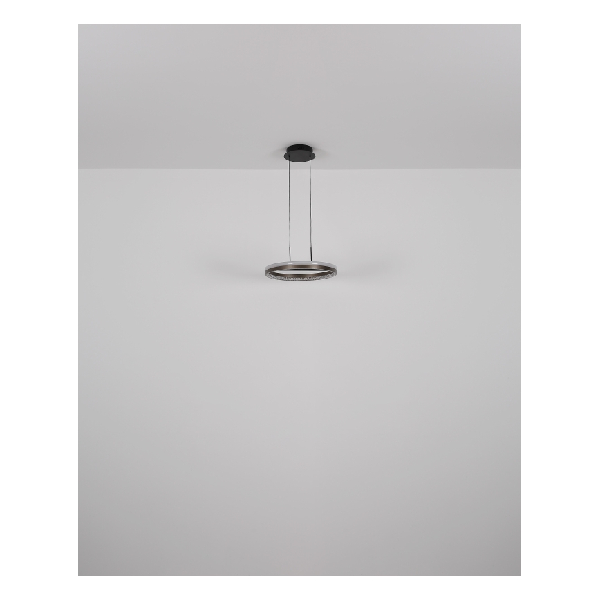 Globo - LED Luster na sajli LED/40W/230V 3000/4000/6000K pr. 39,7 cm smeđa