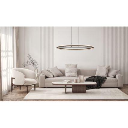 Globo - LED Luster na sajli LED/60W/230V 3000/4000/6000K smeđa