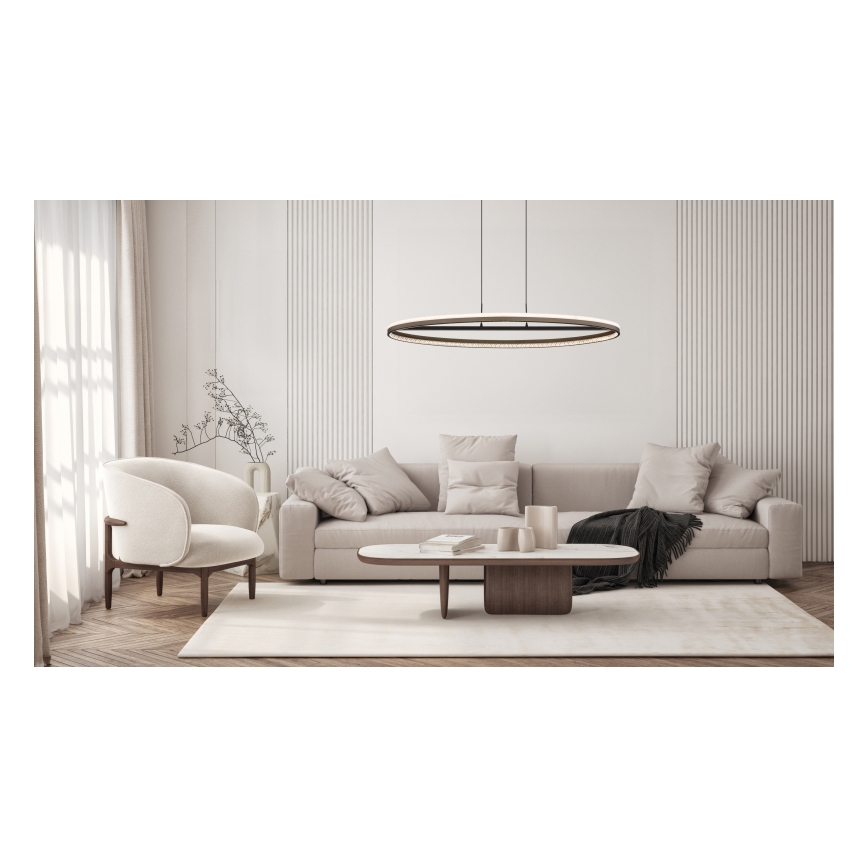 Globo - LED Luster na sajli LED/60W/230V 3000/4000/6000K smeđa
