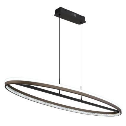 Globo - LED Luster na sajli LED/60W/230V 3000/4000/6000K smeđa