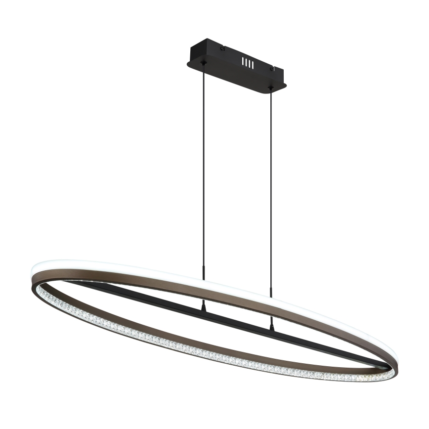 Globo - LED Luster na sajli LED/60W/230V 3000/4000/6000K smeđa
