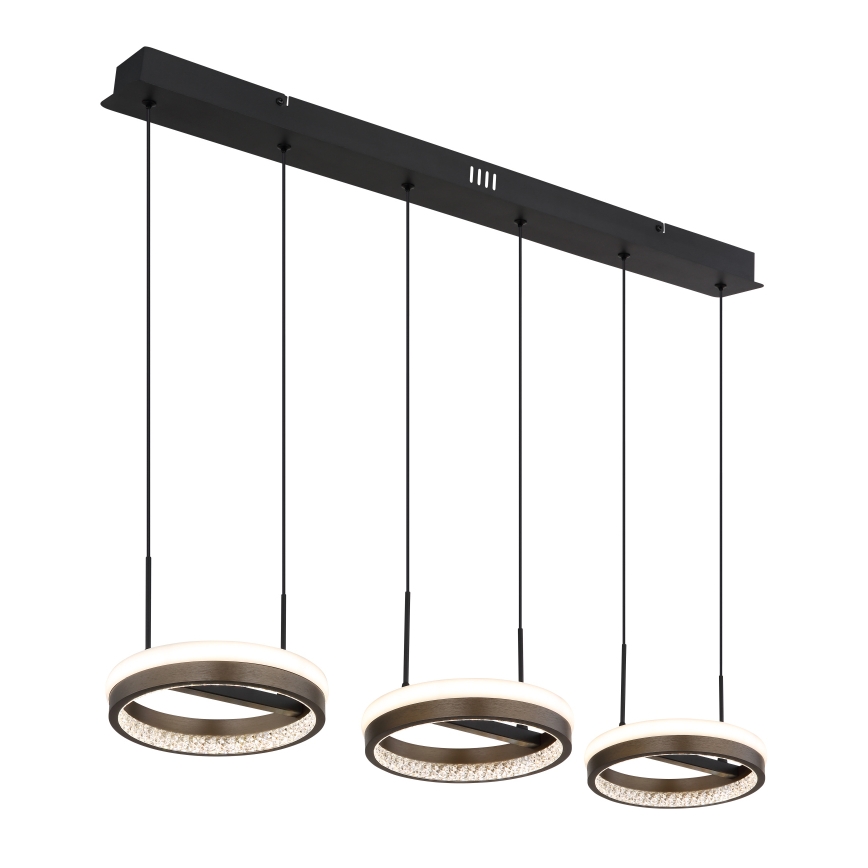 Globo - LED Luster na sajli LED/40W/230V 3000/4000/6000K smeđa