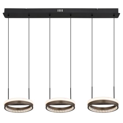 Globo - LED Luster na sajli LED/40W/230V 3000/4000/6000K smeđa