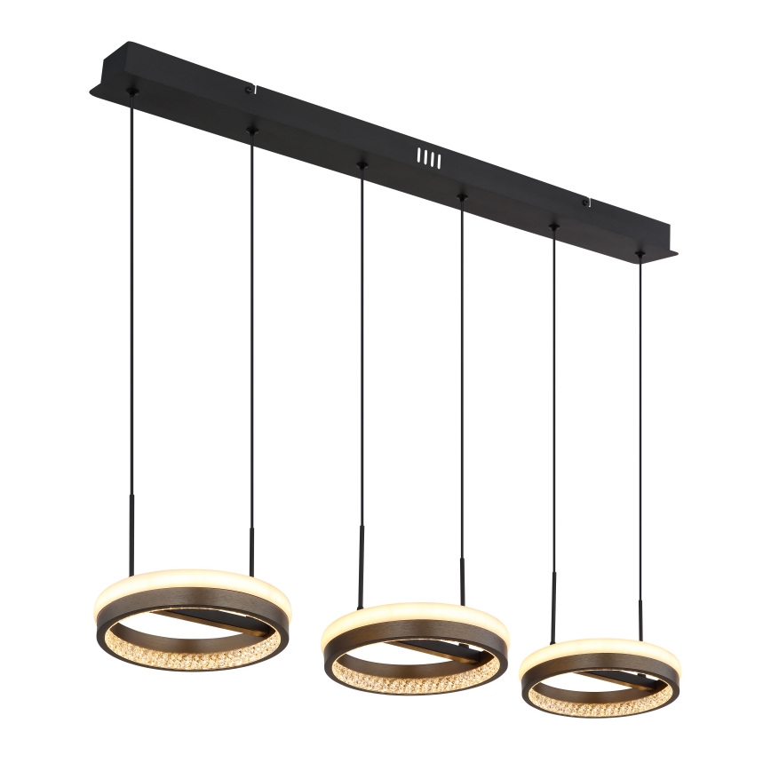 Globo - LED Luster na sajli LED/40W/230V 3000/4000/6000K smeđa