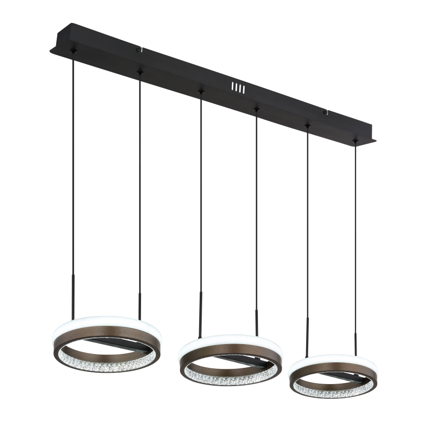 Globo - LED Luster na sajli LED/40W/230V 3000/4000/6000K smeđa