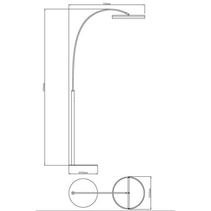 Globo - LED dodirna podna svjetiljka s prigušivanjem LED/24W/230V 3000-6000K