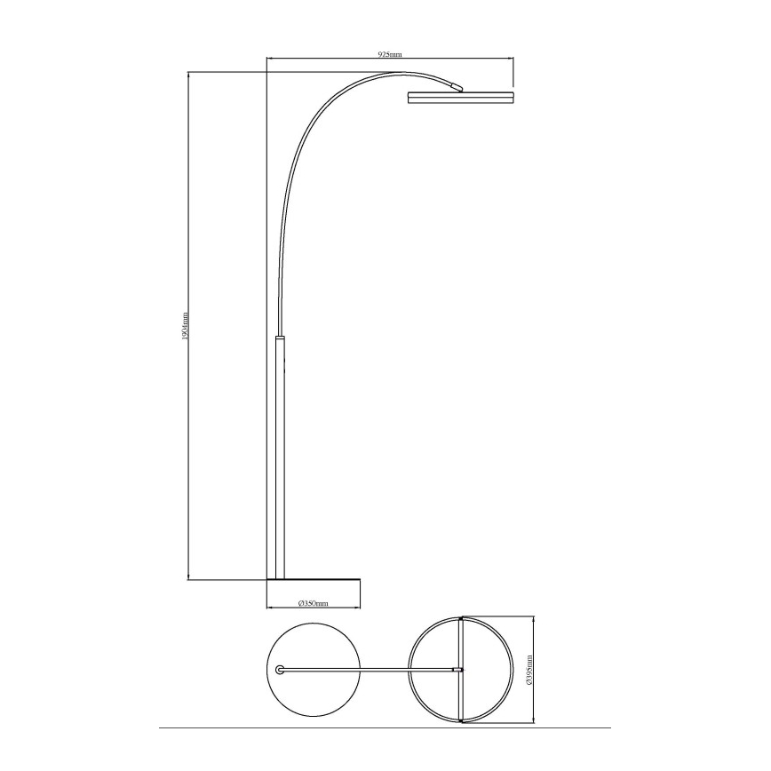 Globo - LED dodirna podna svjetiljka s prigušivanjem LED/24W/230V 3000-6000K