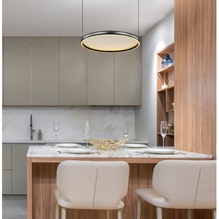 Globo - LED Prigušivi luster na sajli LED/36W/230V 2700-6000K crna + daljinski upravljač