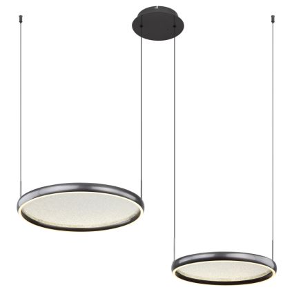 Globo - LED Prigušivi luster na sajli LED/50W/230V 2700-6000K crna + daljinski upravljač