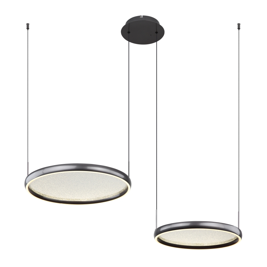 Globo - LED Prigušivi luster na sajli LED/50W/230V 2700-6000K crna + daljinski upravljač