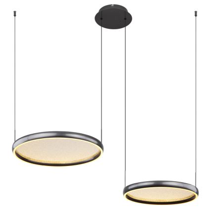Globo - LED Prigušivi luster na sajli LED/50W/230V 2700-6000K crna + daljinski upravljač