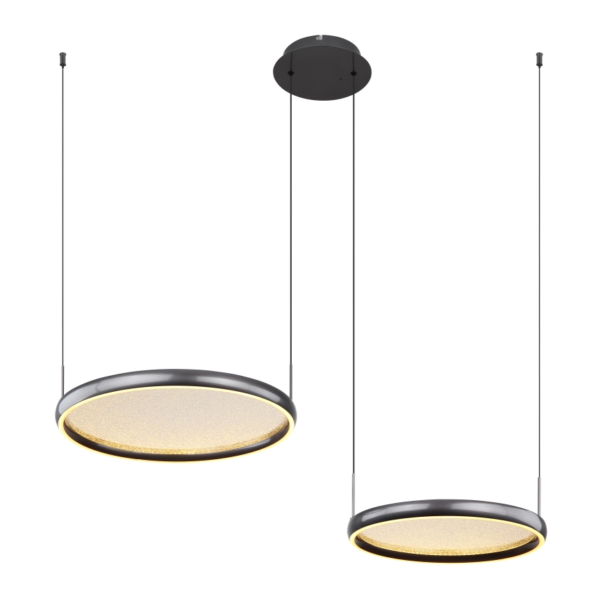Globo - LED Prigušivi luster na sajli LED/50W/230V 2700-6000K crna + daljinski upravljač