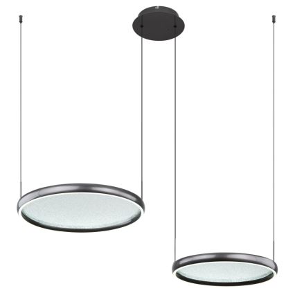 Globo - LED Prigušivi luster na sajli LED/50W/230V 2700-6000K crna + daljinski upravljač