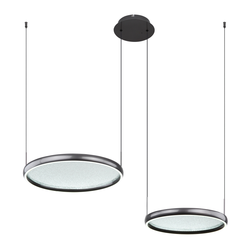 Globo - LED Prigušivi luster na sajli LED/50W/230V 2700-6000K crna + daljinski upravljač