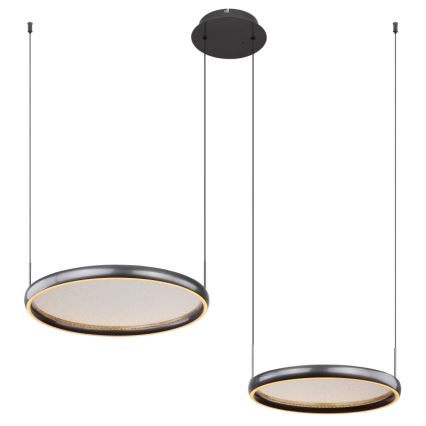 Globo - LED Prigušivi luster na sajli LED/50W/230V 2700-6000K crna + daljinski upravljač