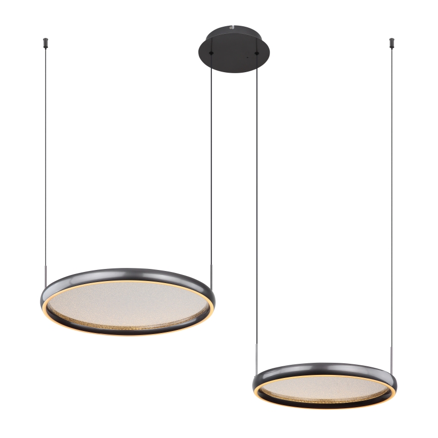 Globo - LED Prigušivi luster na sajli LED/50W/230V 2700-6000K crna + daljinski upravljač