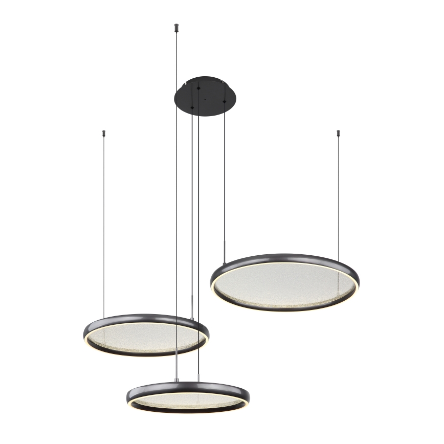 Globo - LED Prigušivi luster na sajli LED/55W/230V 2700-6000K crna + daljinski upravljač