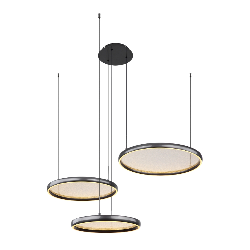 Globo - LED Prigušivi luster na sajli LED/55W/230V 2700-6000K crna + daljinski upravljač