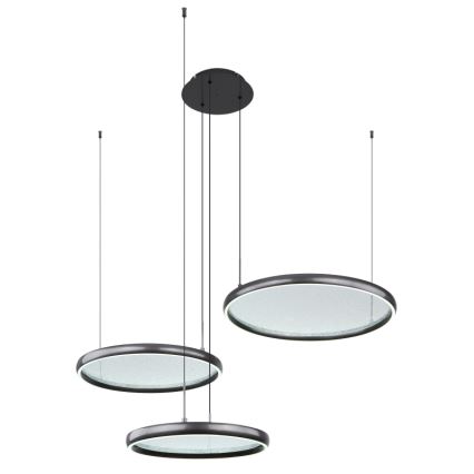 Globo - LED Prigušivi luster na sajli LED/55W/230V 2700-6000K crna + daljinski upravljač