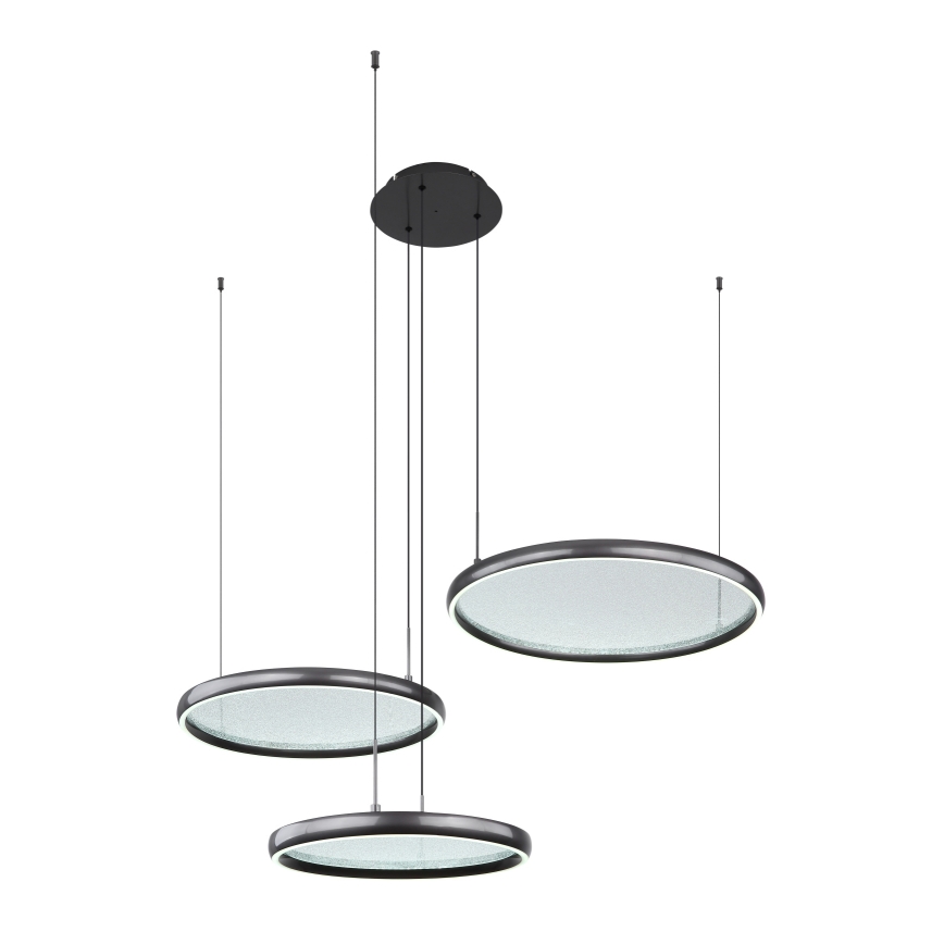 Globo - LED Prigušivi luster na sajli LED/55W/230V 2700-6000K crna + daljinski upravljač