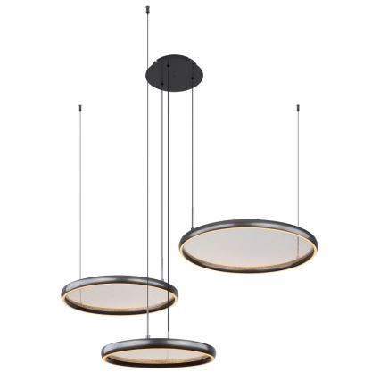 Globo - LED Prigušivi luster na sajli LED/55W/230V 2700-6000K crna + daljinski upravljač