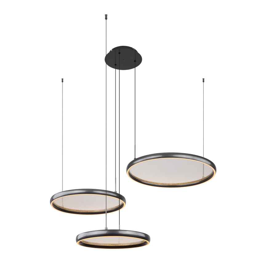 Globo - LED Prigušivi luster na sajli LED/55W/230V 2700-6000K crna + daljinski upravljač