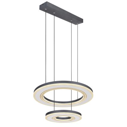Globo - LED Prigušivi luster na sajli LED/50W/230V 2700-6000K pr. 50 cm crna + daljinski upravljač