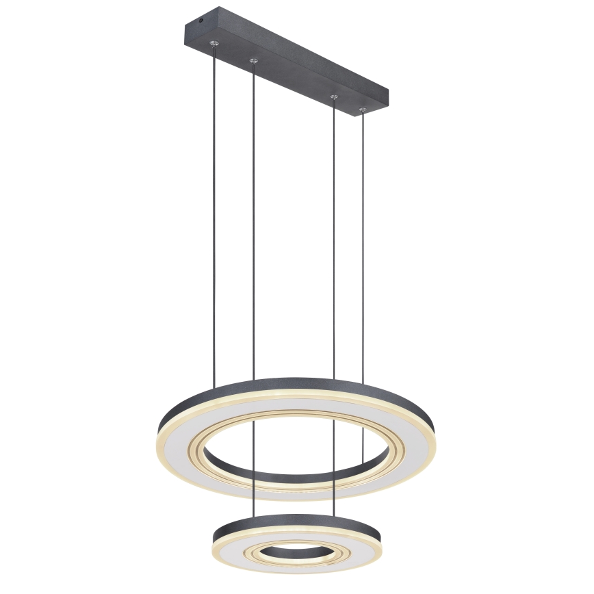 Globo - LED Prigušivi luster na sajli LED/50W/230V 2700-6000K pr. 50 cm crna + daljinski upravljač