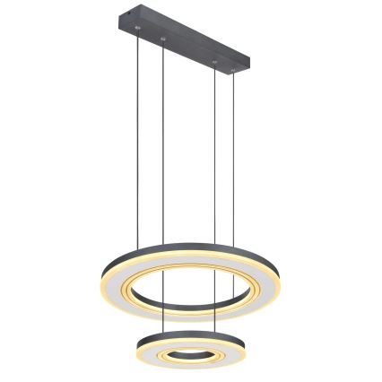 Globo - LED Prigušivi luster na sajli LED/50W/230V 2700-6000K pr. 50 cm crna + daljinski upravljač