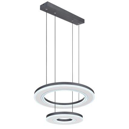 Globo - LED Prigušivi luster na sajli LED/50W/230V 2700-6000K pr. 50 cm crna + daljinski upravljač