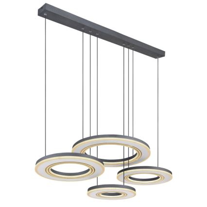 Globo - LED Prigušivi luster na sajli LED/80W/230V 2700-6000K crna + daljinski upravljač